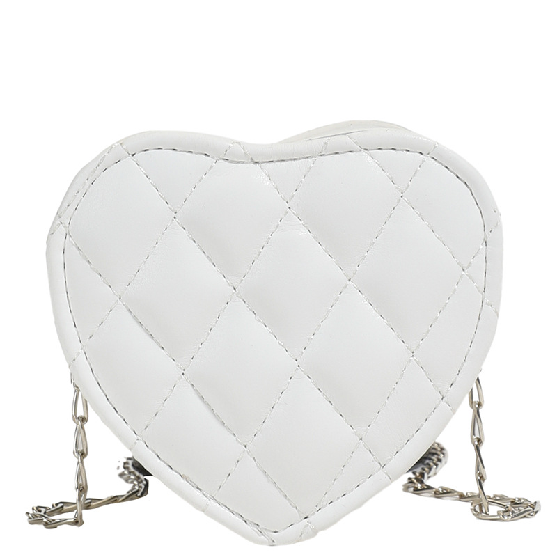 Cadena de moda, bolsos de hombro para niños y niñas, mini bolso de mensajero para bebés de color sólido simple, nuevo bolso de amor para niños