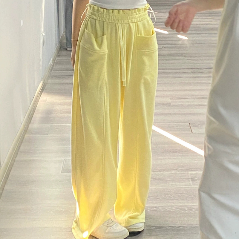 High-quality women's casual pants for autumn and winter, loose fit, slimming, versatile, suitable for outdoor wear, casual sports harem pants, wide-leg long pants, sweatpants