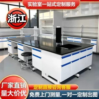 全钢实验台实验室工作台化验室实验桌钢木中央试验台实验桌操作台