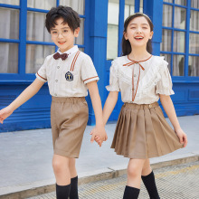 新款幼儿园园服夏季套装小学生校服六一表演服一年级班服大合唱服