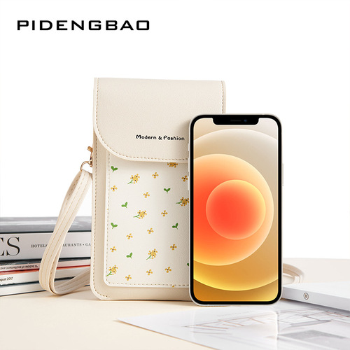  cross-border new style touch screen mobile phone bag women's shoulder crossbody bag girls mini phone bag