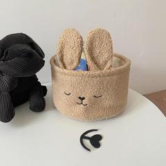 漫画刺繍うさぎテディパイル材質収納かごクロスボーダーイースター布芸収納かご
