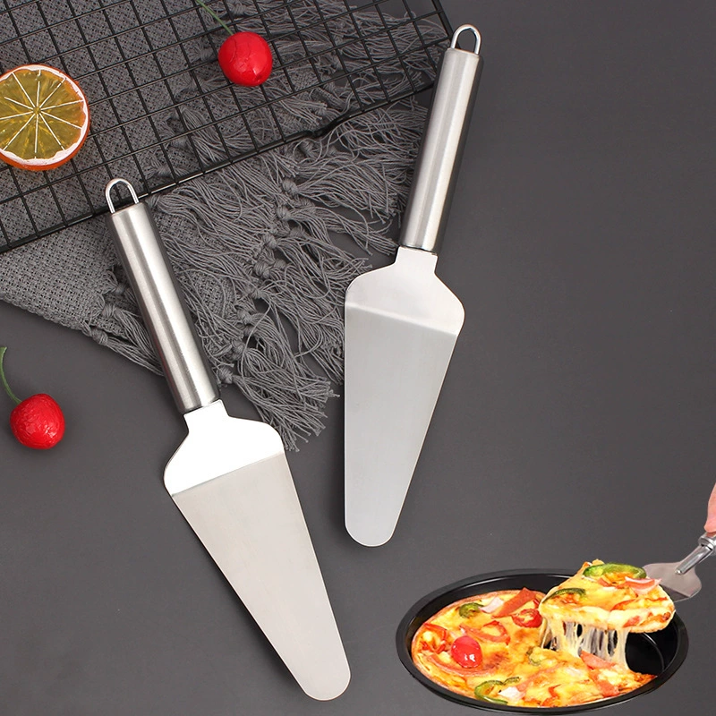 Овальная ручка из нержавеющей стали Лопата для пиццы Лопата для торта Жареный стейк Треугольная Лопата для сыра Инструмент для выпечки