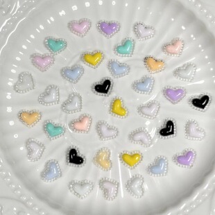 Nail drops of oil Love hairpin jewelry wholesale diy macaron color heart phone case patch nail decorations