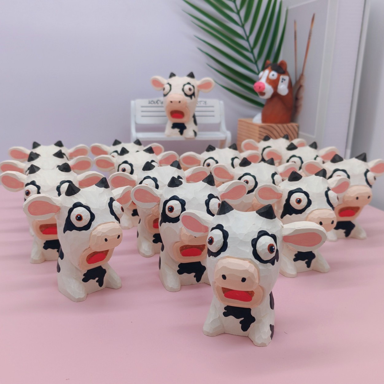 木雕打工牛摆件12生肖手工实木雕刻桌面书架装饰礼物工艺品纪念