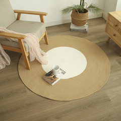 American Retro Manufacturer Wholesale Handmade Cotton Cord Cotton Rope Simple Desktop Round Mat Anti-slip Floor Mat Feet Pad
