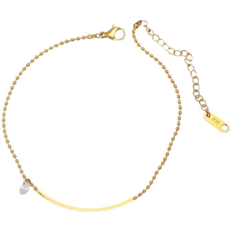 Tobillera de celebridad de Internet para mujer, tobillera sexy, nuevo estilo, no se decolora, lavable, smiley ins, diseño de nicho, joyería