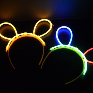 Glow Stick Rabbit Ears Mickey Hairpin Headband Christmas Halloween Bar Carnival Road Luminous Toy Manufacturer