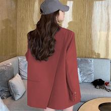 春秋开叉新款小众休闲西装2025外套韩版减龄学院风黑色西服女外套