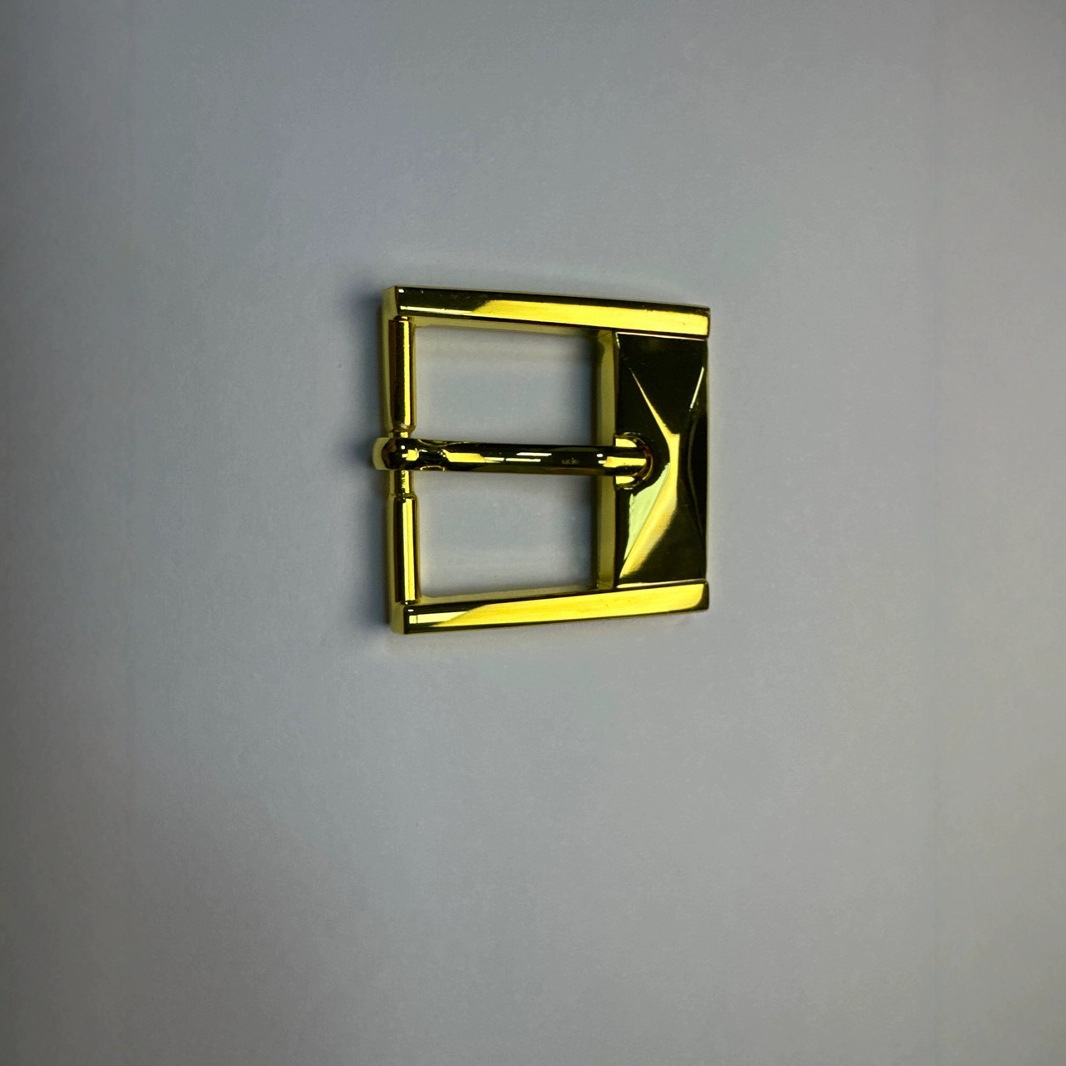 电镀真金色 方形腰带扣两件套针扣菱形设计方形皮带扣了针扣