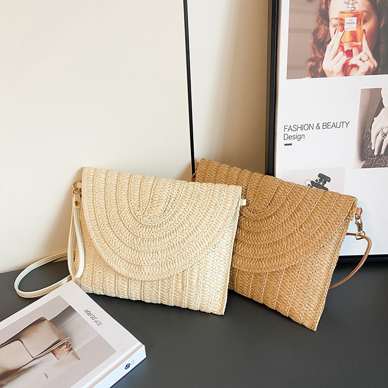 Bolso de Mano Tejido para Mujer de Tejido de Paja, para Uso Diario image 5