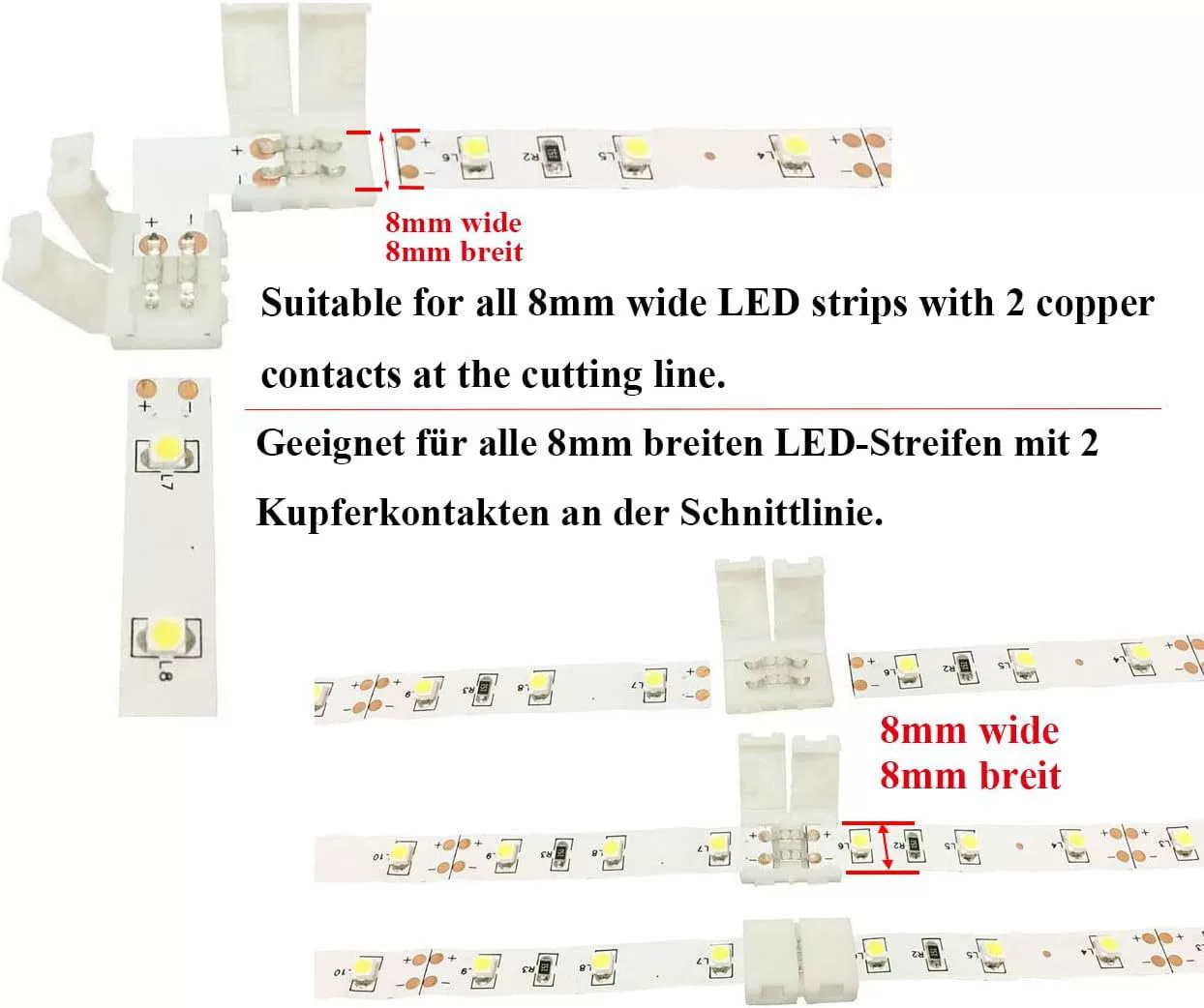 LED Лента УГЛОВОЙ Соединитель 2-полюсный Led Лента Соединитель Led SC