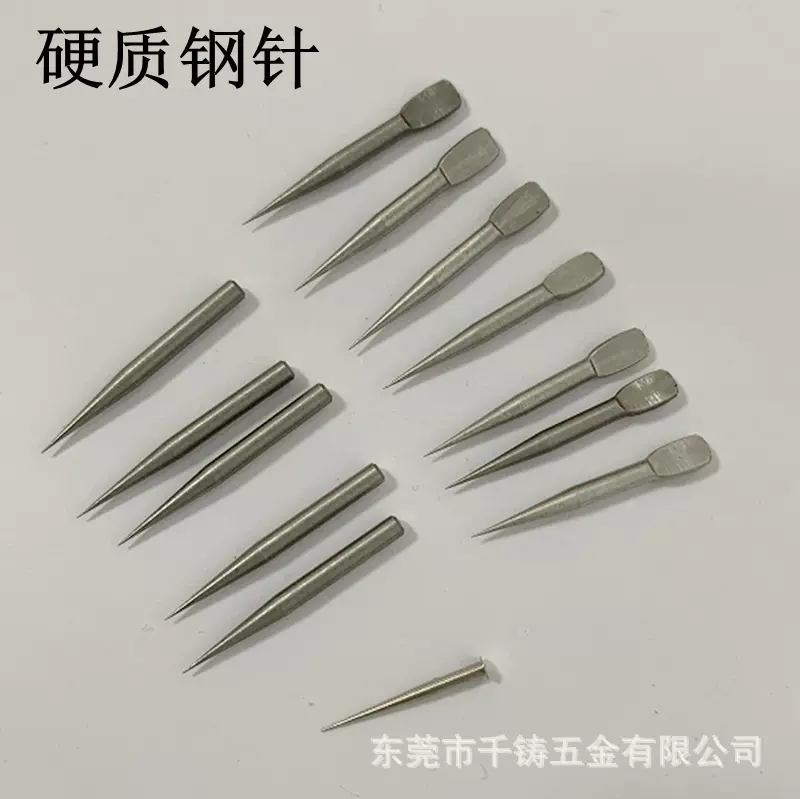 工厂定 制高硬度小钢针 扁头小钢针加工金属刺针纺织设备纺机配件