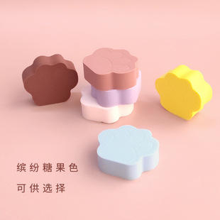 Qiao Chi Cat Claw Flat Powder Puff Dry and Wet Air Cushion Beauty Egg No Powder Sponge Foundation Liquefaction Makeup Tool