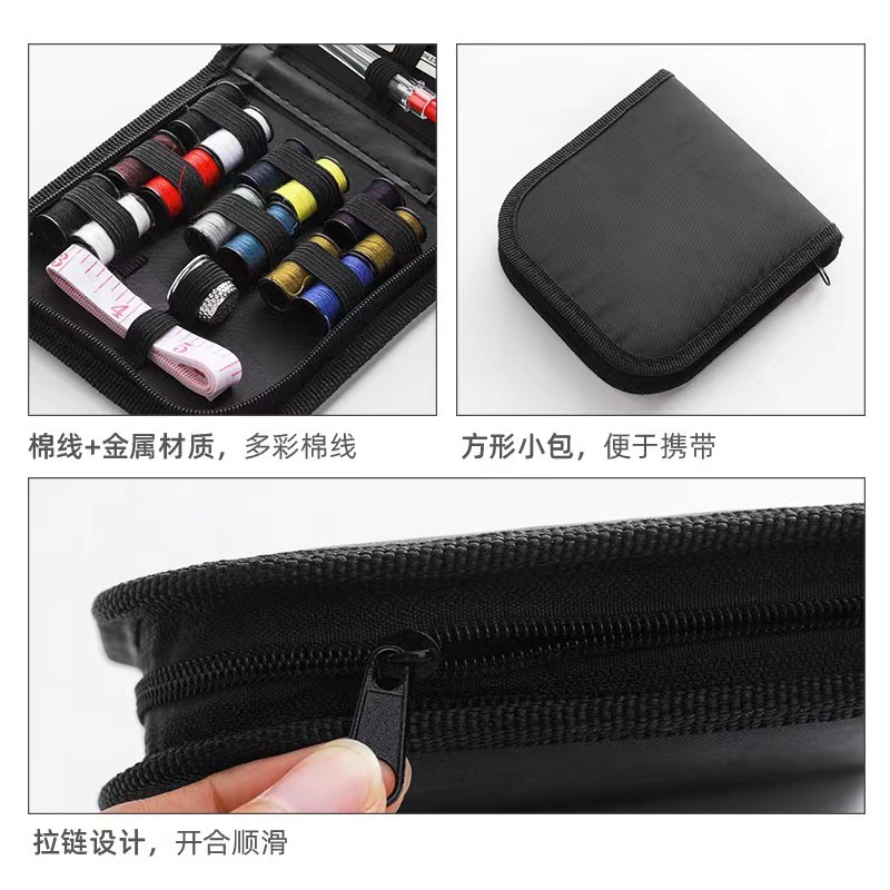 Viaje a casa Bolso de costura portátil transfronterizo Herramientas de costura para el hogar Juego de 10 piezas Caja de hilo Caja de costura