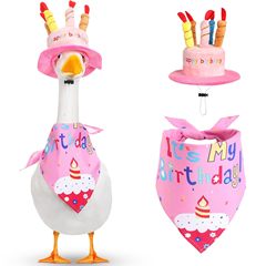 クロスボーダー 2025 新しい誕生日パーティーポーチガチョウ服セット 23inch ホワイトガチョウホリデーデコレーションセット