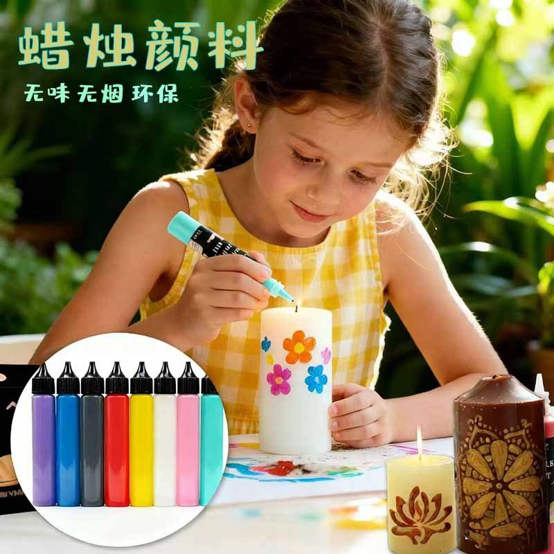 12 色セット 30 ミリリットルキャンドルペイントキャンドルクレヨンペイントキャンドル絵画キャンドル顔料装飾|undefined