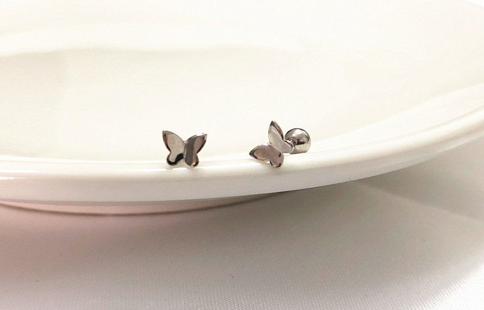 5g Weight Zircon Inlay Material Ear Studs Classification 1 Pair Quantity Daily Occasion 925 Sterling Silver Material Butterfly Pattern Women's Gender Plating, Inlay Design Simple Style Style 1 Pair 925 Sterling Silver Zircon Butterfly Ear Studs 10