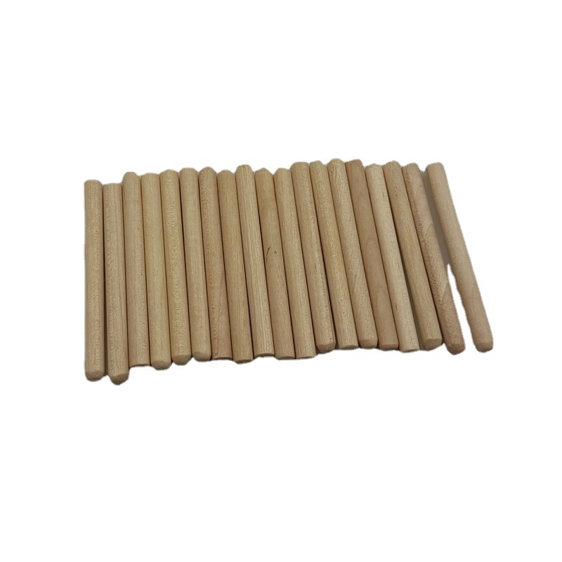 Palo de madera rectangular de madera tridimensional de 55mm de largo Palo de madera rectangular grueso de 0,5 cm 50 piezas por paquete