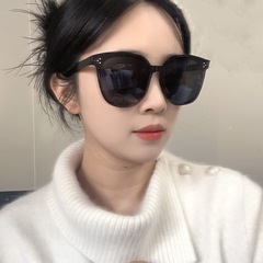 g家サングラス 男女兼用 高級感 一体型 三点式 ブラック ストリートファッション テンポラリー ファッション TikTok同型 日焼け止めメガネ