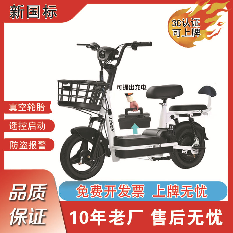 Manufacturer's Ready Stock New National Standard Electric Bicycle Adult Mobility Electric Vehicle Convenient Battery Vehicle