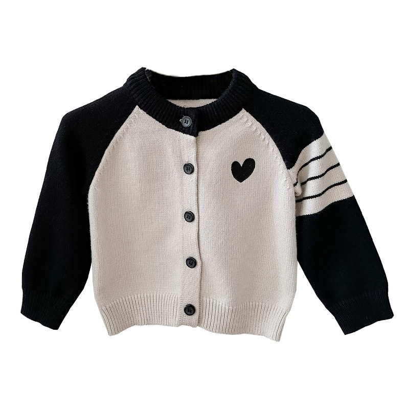 Ropa para padres e hijos versión coreana 2025 nueva ropa de otoño para una familia de tres o cuatro trajes de escalada decoración del hogar amor manga raglán suéter marea