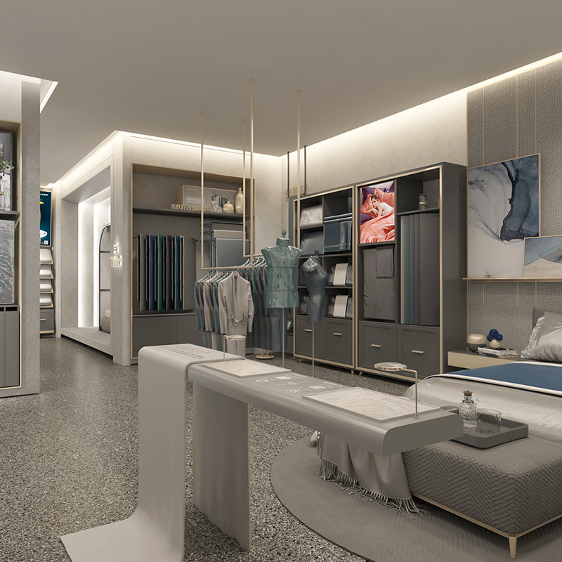 生活馆家居用品展示柜厨具家纺精品展示柜多功能货架中岛柜设计