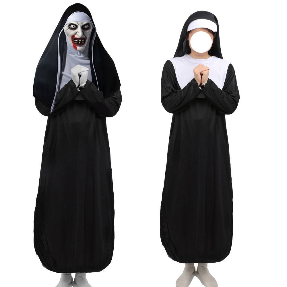 萬聖節服裝成人cosplay 女裝牧師袍教士牧師神父教父服裝修女套裝