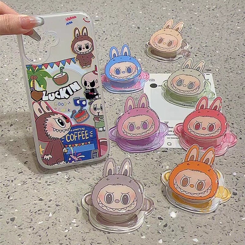 Cute Coffee Shop Labubu with Magnetic Suction Suitable for Apple 16Promax Mobile Phone Case 15Plus14 Soft 13/11/