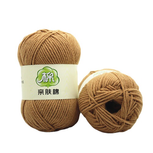Semi-worsted 5-ply milk cotton self-knitted scarf yarn ball medium yarn rug handmade DIY knitting crochet kit material pack