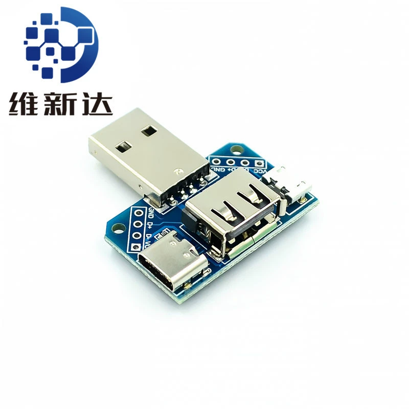 USB переходная платформа Gongtuan головка к maternal головка к MicroUSB к разъему/Type-C 4P 2.54мм прямая вставка