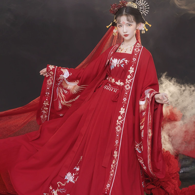 Оригинальная одежда Fengyuan Hanfu женская тяжелая промышленная вышивка с большими рукавами
