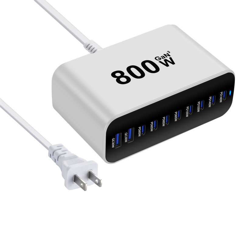 新款800W氮化镓桌面充 跨境专供800W多口PD充电器 800W澳规适配器|undefined
