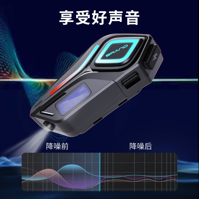 国境を越えたオートバイのヘルメットワイヤレス Bluetooth ヘッドセット長いバッテリー寿命防水ノイズリダクション屋外ライダーサイクリング Bluetooth ヘッドセット|undefined