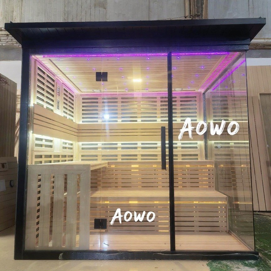 sala de vapor de sudor doméstica al aire libre sauna horno de vapor de sudor seco roca volcánica sauna de vapor húmedo sala de belleza falda de plástico de madera