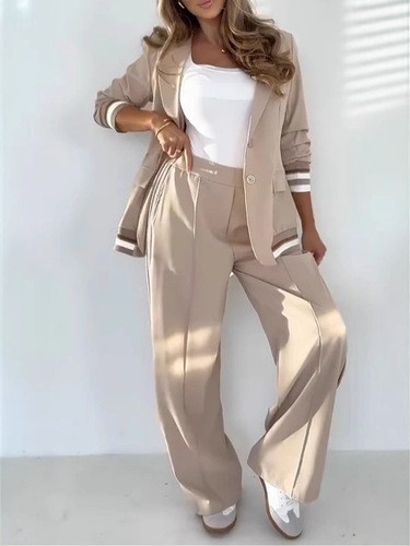 2025 European and American Independent Website Amazon Fashion New Solid-Color Elegant Commuter 2-Piece Set