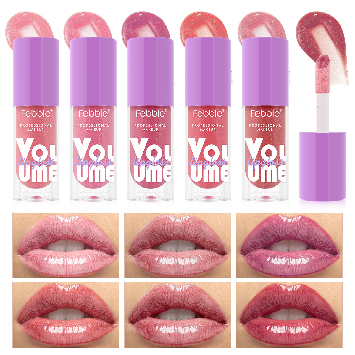 USHAS European and American Cross-border spot fino brillo de labios, resistente al agua, duradero, no se desvanece, no se pega, taza, esmalte de labios, lápiz labial LG2585