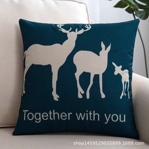 Thickened pillowcase/cartoon cushion cover office lumbar pillow four-season car pillow cushion without core