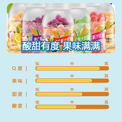 Vitamin C Juice Gummies 70g/Bottle Fruit Flavored Rubber Candies for Kids, Sweet and Sour QQ Candies as a Leisure Snack