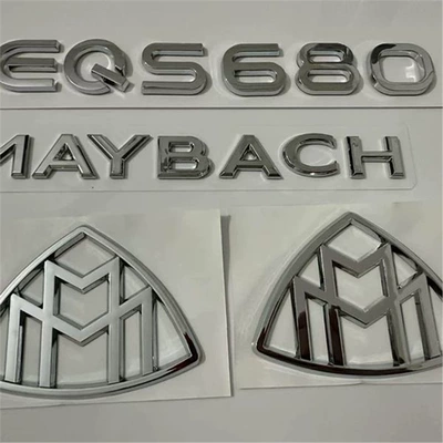 Car logo EQS680 lettering, Mercedes-Benz EQS680