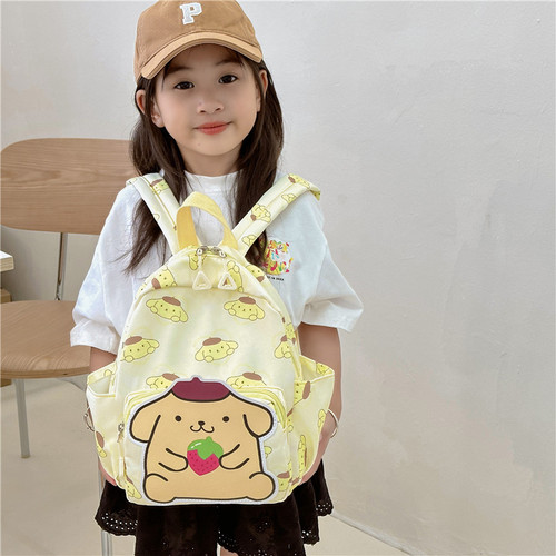 Korean cartoon kindergarten school bag fashionable anime small children backpack cute children school bag trendy nylon double shoulder bag