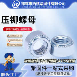 304/410不锈钢压铆螺母CLS板压螺帽SP花齿压铆螺帽M2M2.5M3M4M5M6