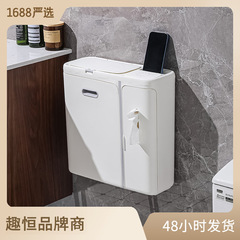 キッチンゴミ箱吊り下げキャビネットドア生ごみ蓋付きリビングルームバスルームトイレ壁掛け収納バケツ紙バスケットポータブル