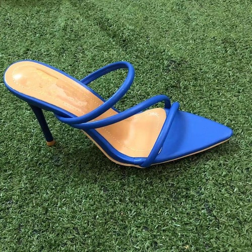 2024 Summer New Large Size High Heel Sandals European and American Pointed Toe Breathable Fashion Outerwear Sandals Women's Size 43 Foreign Trade Shoes