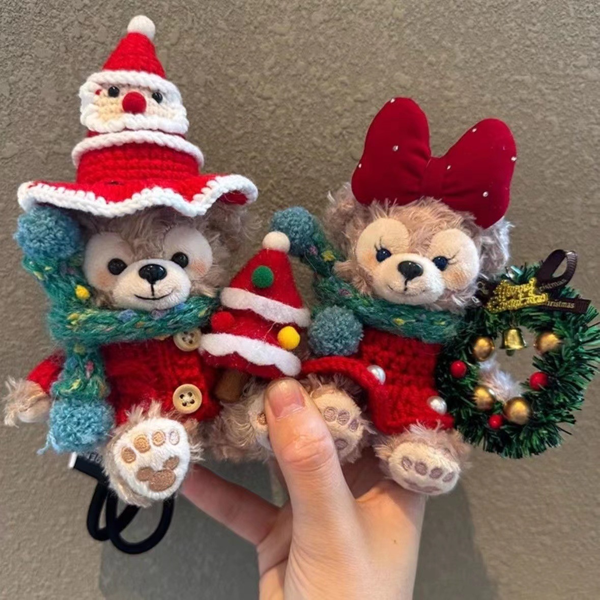 christmas shelliemay duffy handmade cute super cute christmas red bear doll girls‘ gifts rose rose pendant