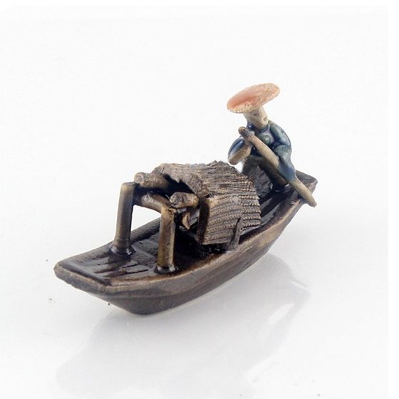 Fish tank landscape fish tank decoration aquarium landscape ceramic decoration crafts small bridge pagoda Boat Pavilion