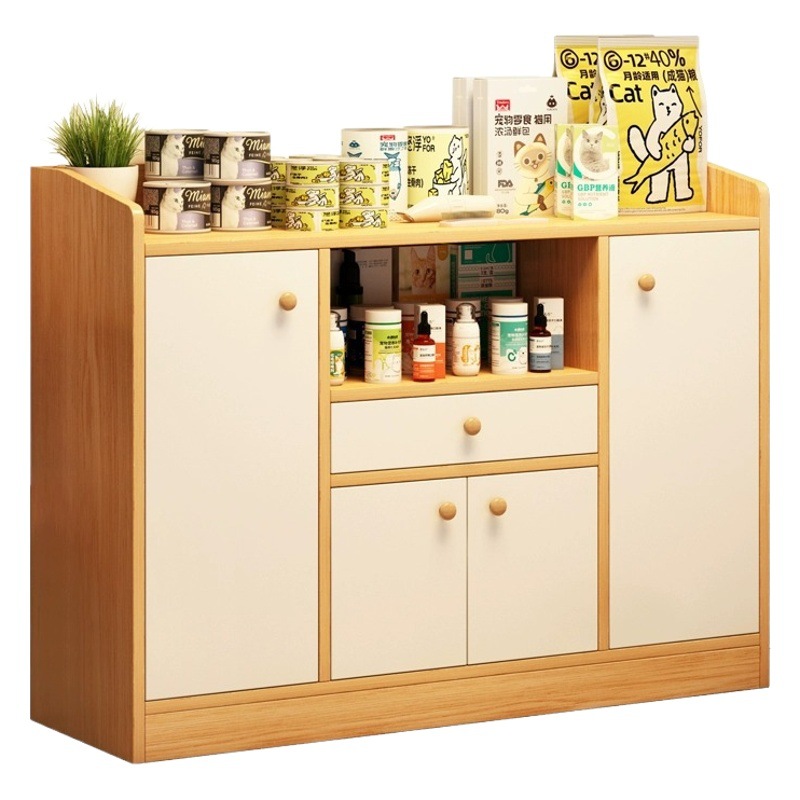 Mueble de almacenamiento para mesa de alimentación, suministros para mascotas, gran capacidad, almacenamiento sencillo y económico para el hogar, mueble de almacenamiento para sala de estar