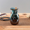 Creative Ceramics Backflow Incense burner Incense household Sandalwood furnace Incense holder indoor Buddhist mood blue Incense burner Decoration wholesale