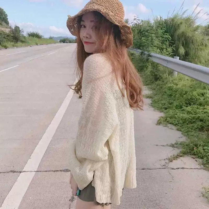 Длинный летний кардиган, корейский стиль, средняя длина, длинный рукав, свободный крой (S–2XL, несколько цветов)