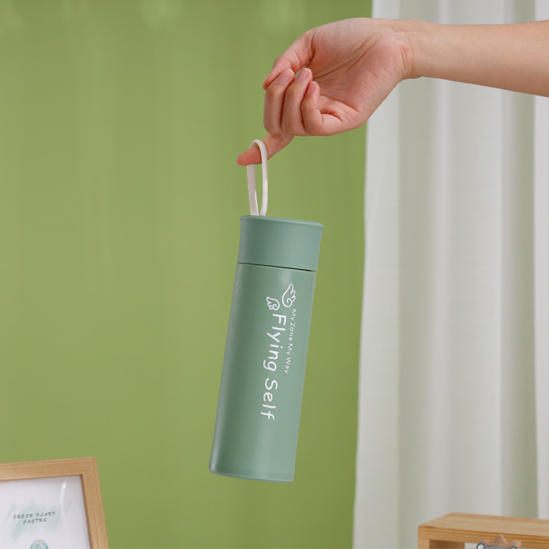 时尚时尚麦香杯高颜值水杯玻璃杯广告杯便携手提活动礼品水杯女生